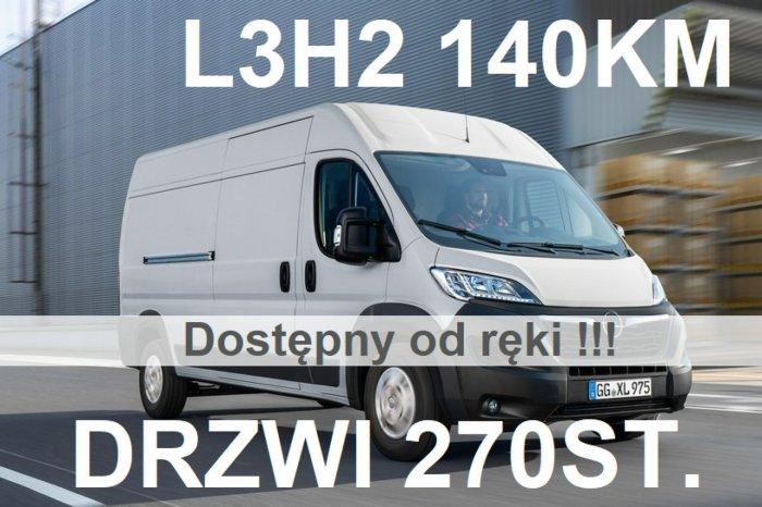 Opel Movano L3H2 140KM Tempomat Czujniki Drzwi 270st Dostępny od ręki  1746 ZŁ
