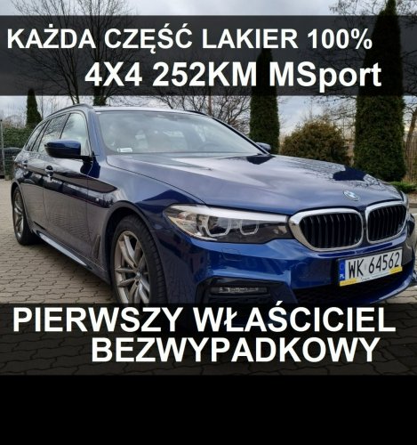 BMW 530 BMW 4x4 252KM 530i Tourning M Sport Bezwypadkowy Niska cena G30 (2017-)