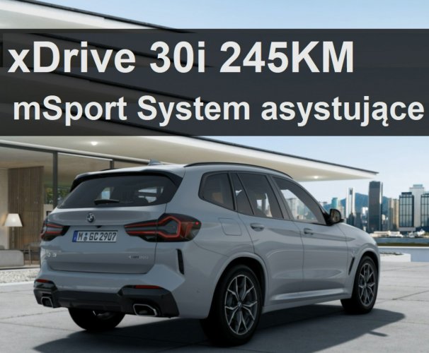 BMW X3 xDrive 30i 245KM Pakiet M Systemy asystujące kierowcy Refl. Led 3224zł G01 (2017-)