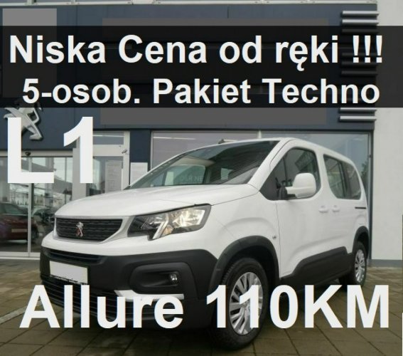 Peugeot RIFTER L1 110KM Allure Pakiet Techno Niska Cena Dostępny od ręki 1389zł