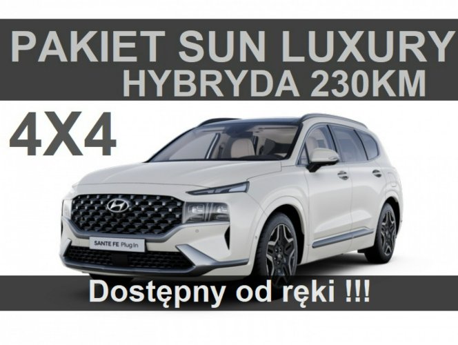 Hyundai Santa Fe Hybryda 4X4 230KM Pakiet Sun Luxury Panorama Dostępny od ręki -3098zł generacja IV