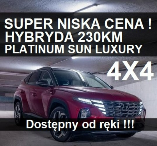 Hyundai Tucson 4x4 Platinum 230KM HEV Sun Luxury Dost. od ręki Super NiskaCena 2142zł IV (2020-)