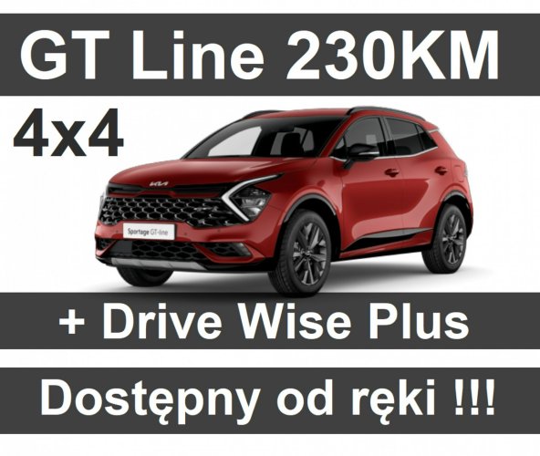 Kia Sportage GT Line 4x4 230KM Pakiet DriveWise Plus Dostępny od ręki -2247zł IV (2016-2021)