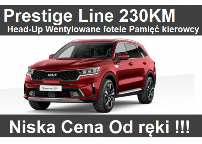 Kia Sorento 7-osob. Prestige Line 230KM Wentyl. fotele Pamięć kierowcy 2664 zł IV (2020-)