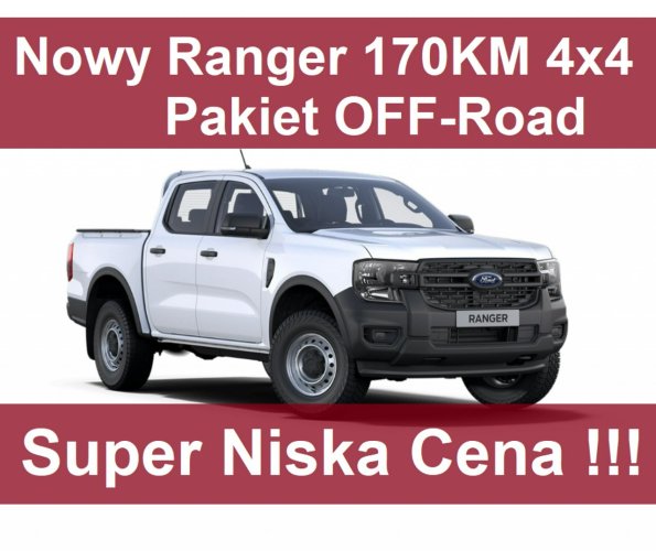 Ford Ranger Nowy Ranger XL 2,0 170KM 4x4 Pakiet Off-Road Super Niska Cena  1993 zł III (2012-)