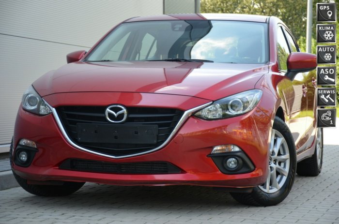 Mazda 3 Zarejestrowana 2.2D 150KM Serwis Navi I-stop Alu Gwarancja III (2013-)
