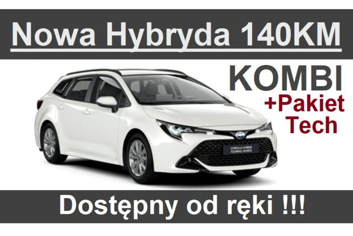 Toyota Corolla Nowa Hybryda 140KM 1,8 Pakiet Tech Comfort Kamera Dostępny  - 1459zł Seria E16 (2012-)