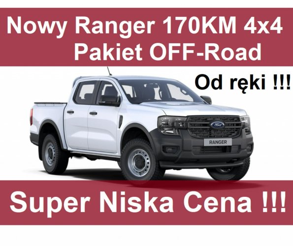 Ford Ranger Nowy Ranger XL 2,0 170KM 4x4 Pakiet Off-Road Super Niska Cena  1950 zł III (1993-1997)