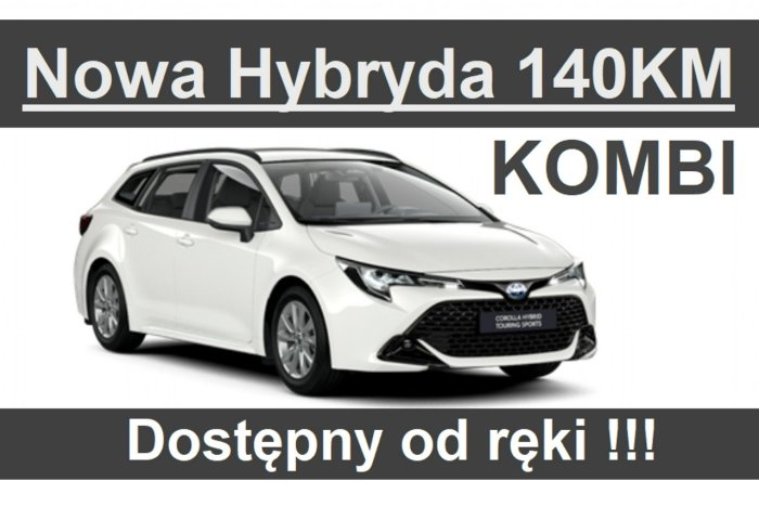 Toyota Corolla Nowa Hybryda 140KM 1,8 Comfort Kamera 2023 Dostępny  - 1380zł Seria E16 (2012-)