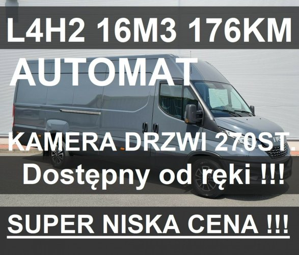 Iveco Daily 35S18 H 16m3 L4H2 Furgon Automat Kamera 176KM Od ręki Niska Cena 2451zł
