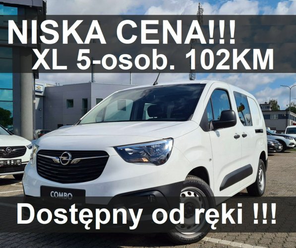 Opel Combo XL 5-osob. Cargo Załogowy 102KM Czujniki park. Niska cena 1240 zł E (2018-)