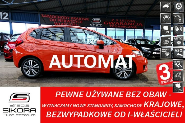 Honda Jazz AUTOMAT 3Lata GWARANCJA I-wł Kraj Bezwypad Navi+Kamera+LED+Klimatronic IV (2013-)