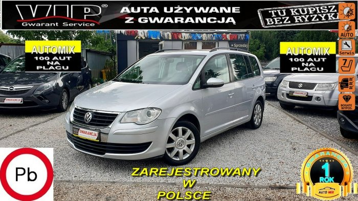 Volkswagen Touran OKAZJA!! 1,4 benz MANUAL 7-osobowy!!, Zarejestrowany .Możliwa ZAMIANA I (2003-2010)