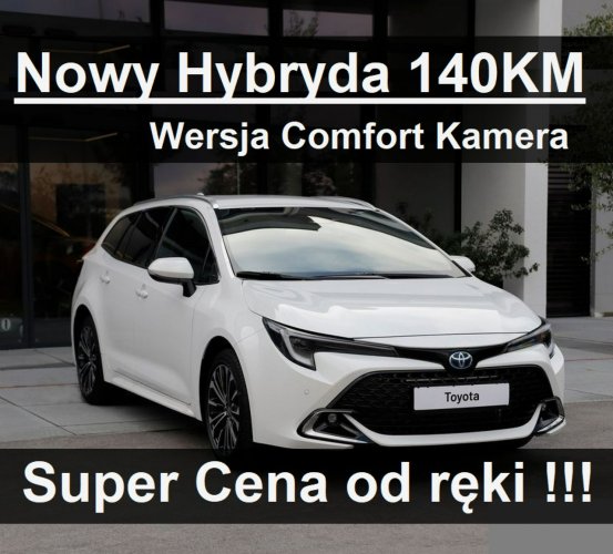 Toyota Corolla Nowa Hybryda 140KM 1,8 Comfort Kamera 2023 Dostępny  - 1362zł Seria E16 (2012-)