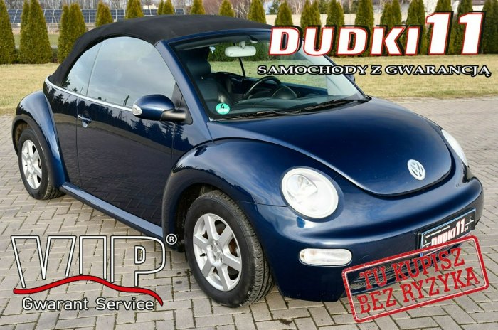 Volkswagen New Beetle 1,6B dudki11 Cabrio,Podg.Fot.Skóry.El.szyby,Centralka,OKAZJA I (1998-2010)