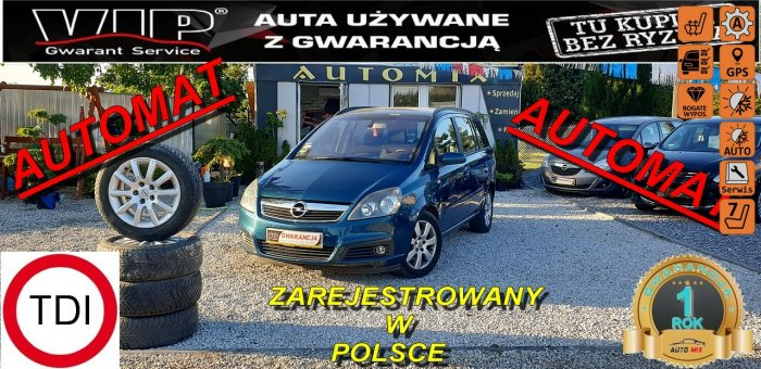 Opel Zafira AUTOMAT/MANUAL!! 7-mio osobowy,1,9 CDTI 120 KM! , GWARANCJA,Zamiana B (2005-2011)