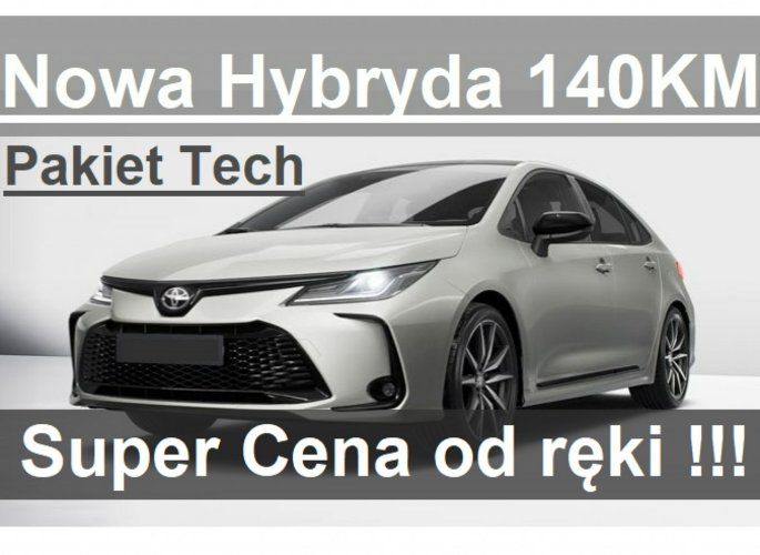 Toyota Corolla Nowa Hybryda 140KM 1,8 Comfort Kamera 2023 Dostępny  - 1362zł Seria E16 (2012-)
