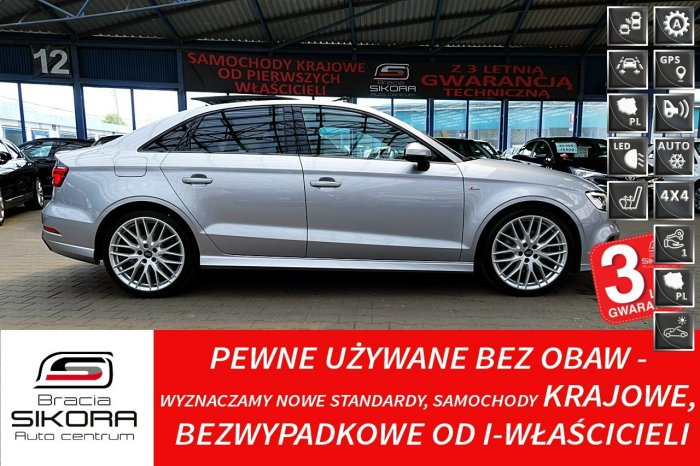 Audi A3 S-Line/SPORT Panorama AUTOMAT 3LATA Gwarancja I-wł Kraj Bezwypad FV23% 8Y