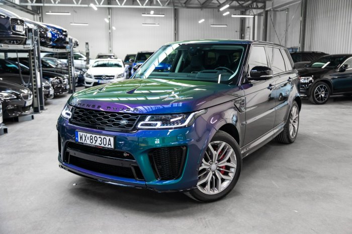 Land Rover Range Rover Sport SVR 5.0 Supercharged V8 575KM. Spectral Blue SVO! Bezwypadkowy. FV23%. II (2013-)