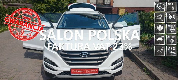 Hyundai Tucson Salon Polska Grzane Fotele Kierownica Kamera cofania Navi F.V23% III (2015-2020)