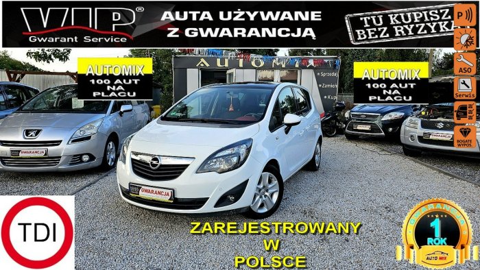 Opel Meriva 1.7 D Panorama,PDC, Ciekawa wersja,Udok. przebieg,Zadbany /GWARANCJA II (2010-)