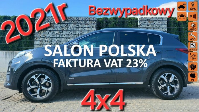 Kia Sportage 2021 Salon Polska 1Właściciel Bezwypadkowy 4x4 IV (2016-2021)