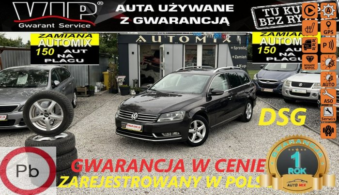Volkswagen Passat DSG - Automat *Benzyna *Bogate wyposaż. / Gwarancja w cenie * Zamiana B7 (2010-2014)
