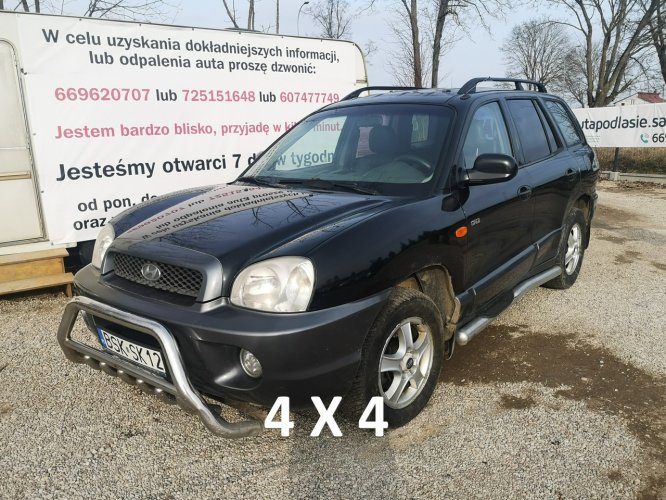 Hyundai Santa Fe 2.0 CRDI 4x4 Hak orurowanie okazja Tanie Auta SCS Białystok Fasty I (2000-2006)