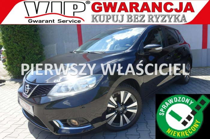 Nissan Pulsar 1,2i Klimatronik Półskóra Navi Alu Automat 1.Właściciel VIP Gwarancja I (2014-)