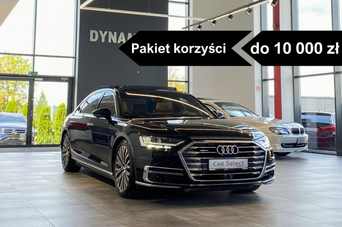 Audi A8 Long 55TFSI 3.0 mhev 340KM Tiptr. qattro 2019/2020 r., salon PL, I wł. D5 (2017-)