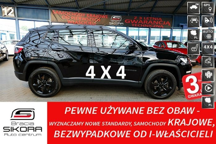 Jeep Compass 4x4 NIGHT EAGLE+NAVI+Kamera+Skóra 3Lata GWARANCJA I-wł Kraj Bezwypadko II (2011-)