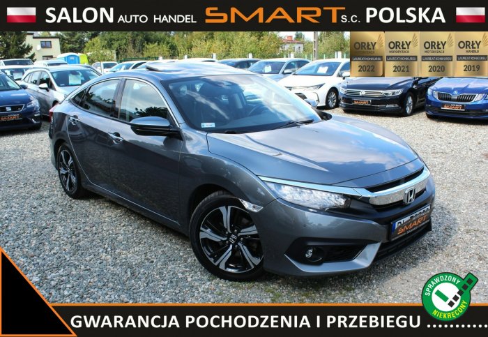 Honda Civic Automat/ Skóry / Szyberdach/ Salon Pl/ Serwis/ 1 Re. 2018R X (2017-2021)