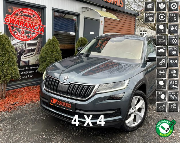 Škoda Kodiaq Polski Salon, FV-23%, Wyposażenie FULL, Panorama dach, Kamera 360 I (2016-2024)