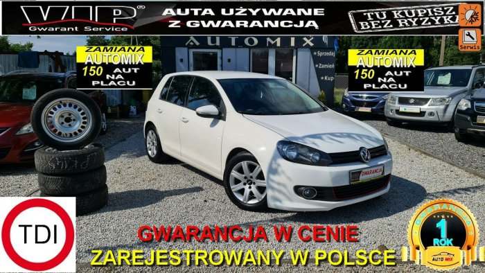 Volkswagen Golf Nowy Rozrząd ,5 drzwiowy ! Niski Udok.Przebieg*1,6 TDI 105KM,GWARANCJA VI (2008-2012)