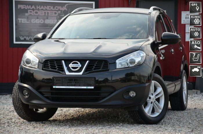 Nissan Qashqai+2 Czarny Opłacony 2.0i 16V Lift 7 Foteli Navi Kamera Klimatronik Alu I (2008-)