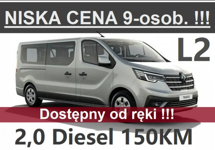 Renault Trafic L2 150KM 2,0  Full Led Super Niska Cena  Dostępny Od ręki !! 2076zł III (2014-)