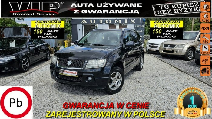 Suzuki Grand Vitara Przebieg 199tys 2,0 Benzyna  *4x4 * ,Hak ,  / GWARANCJA / Nowy Rozrząd II (2005-)