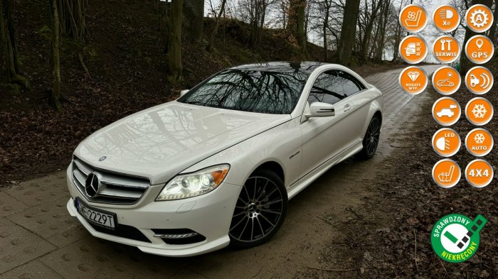 Mercedes CL 55 AMG CL 550 AMG 4-Matic moc 436KM przepiękny stan pociągi dvd Navi kamery C216 (2006-)