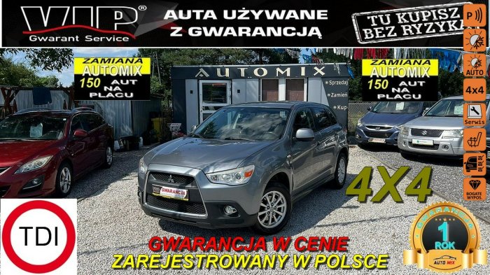 Mitsubishi ASX 4X4 1,8 Dies , Super utrzymany,GWARANCJA w Cenie/ Możliwa Zamiana