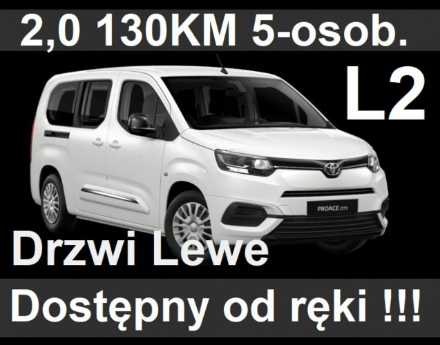 Toyota Proace City Verso L2 1,5 130KM Long Business Czujniki park. Tempomat Super Cena od ręki