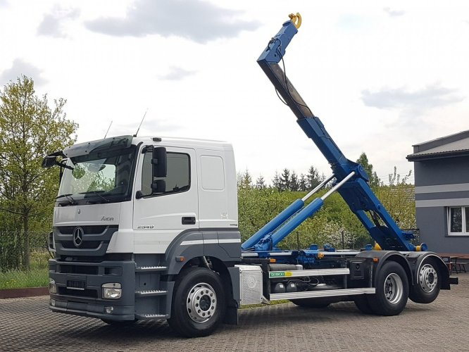 Mercedes AXOR ACTROS 2540 HAKOWIEC 3 OSIE 6x2 KLIMA HAKOWIEC SKIBICKI HKS-20 POD KONTENERY