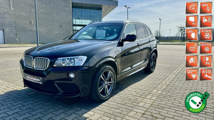 BMW X3 2.0d 3 X M-Pakiet 143KM ledy bi xenon skóry zamiana 1rok. gwarancji F25 (2010-)