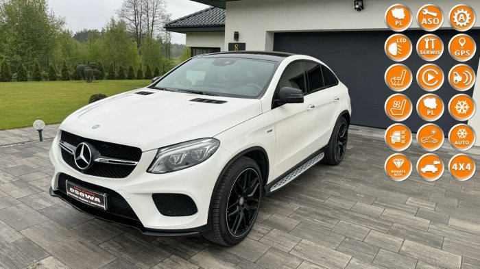 Mercedes GLE 43 AMG Coupé 43AMG polski salon bezwypadkowy serwis zamiana perełka 2 lata gw W166 (2015-2019)