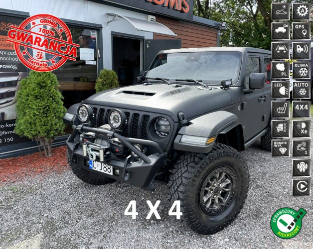 Jeep Wrangler 4x4, 2x Wyciągarka, CarPlay, Aktywny tempomat, Hak, LED, LIFT FOX, IV (2017-)