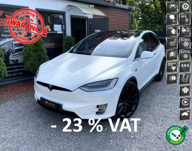 Tesla Model X X 75D Allradantrieb, 6x Podrzewane fotele, Zasięg 300 Km, LED, 4x4