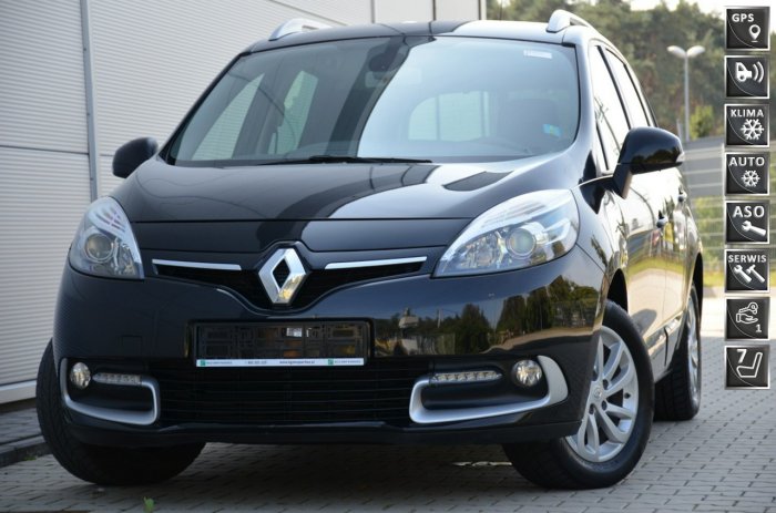 Renault Grand Scenic Opłacony 1.2T Serwis Lift LED Navi 7 Foteli Parktronik Alu Gwarancja II (2009-2016)