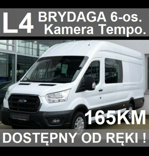 Ford Transit 165KM Brygadowy DCIV 6- osob. Niska Cena Dostępny  od ręki !  2018 zł