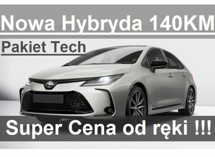 Toyota Corolla Nowa Hybryda 140KM 1,8 Pakiet Tech Comfort Kamera Dostępny  - 1408zł E21 (2019-)