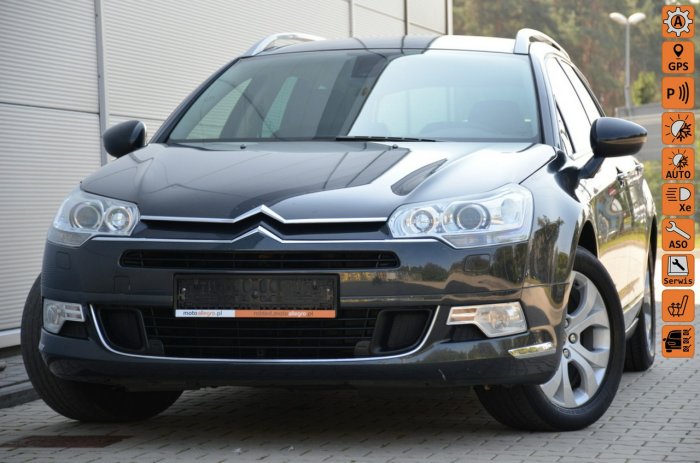 Citroen C5 Opłacony Exclusive 2.0i 16V 140KM Serwis Skóra Navi 2xParktronik Alu III (2008-)