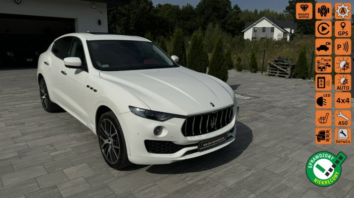 Maserati Levante 3.0v6 430KM Europa kamera panorama ledy navi skóry serwisowany 1..gwar